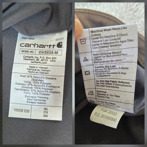 Carhartt Super Dux Vest Mens 3XL Relaxed Fit Softshell Gorpcore Utility - Picture 11 of 16